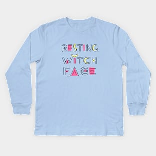 Resting Witch Face Kids Long Sleeve T-Shirt